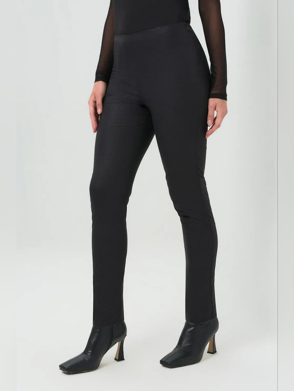 Anatomie Embossed Ruby Ultra Light  Women's Large Side Zip Slim Ankle Pants New